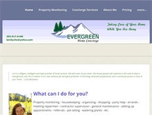 Tablet Screenshot of evergreenhomeconcierge.com